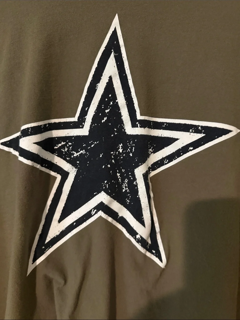 Nike Olive Green Long Sleeve Dallas Cowboys Star Military Tee